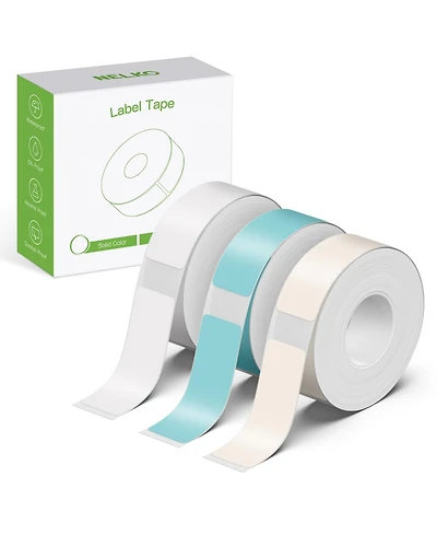 Nelko Genuine P21 Label Maker Tape, Adapted Label Print Paper, 14x40mm (0.55"x1.57"), Standard Laminated Labeling Replacement, Multipurpose of P21, 18