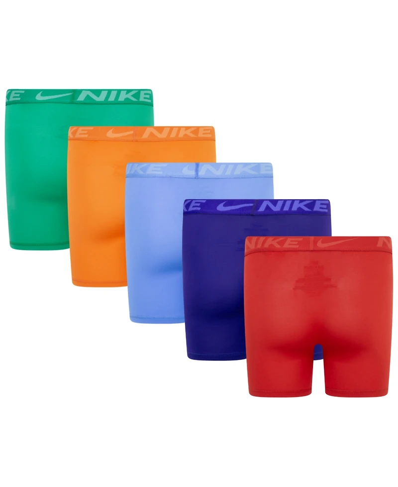 Nike Big Boys Dri-fit Polyester Color Pop Boxer Briefs Underwear, 5-Pack