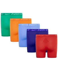 Nike Big Boys Dri-fit Polyester Color Pop Boxer Briefs Underwear, 5-Pack