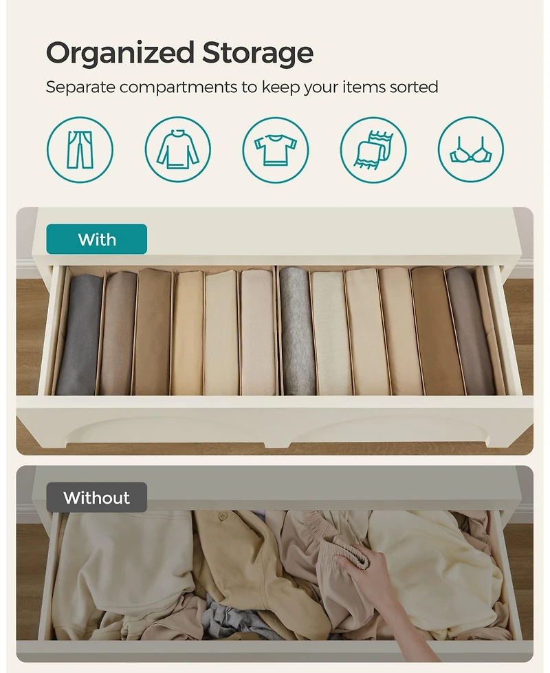 6-Grid Wardrobe Clothes Organizer for Neat and Space-Saving Storage