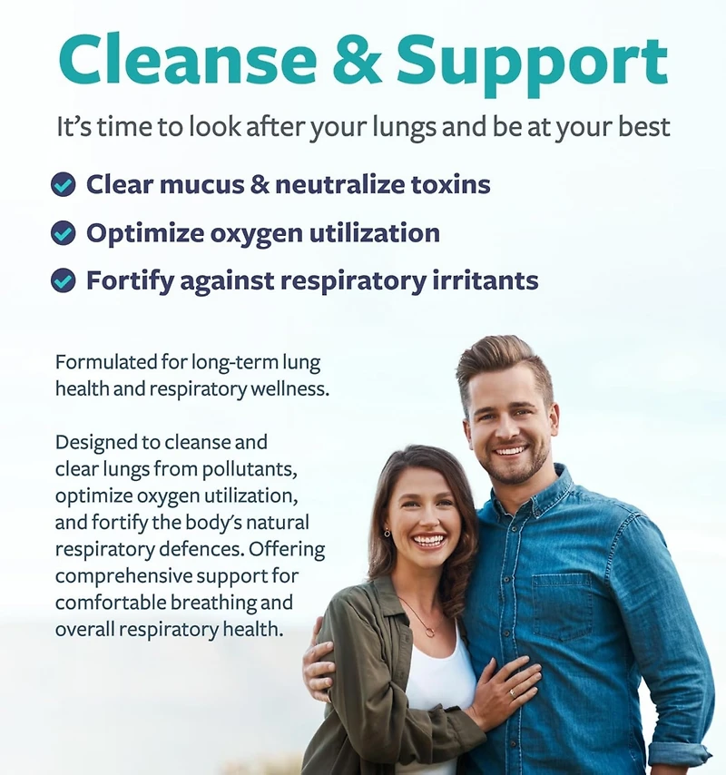 Respiratory Support Blend Capsules, Deep Lung Cleanse for Bronchial Health with Quercetin, Cordyceps, & Bromelain, Health's Harmony