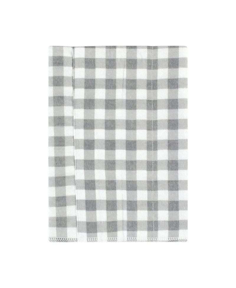 Hudson Baby Cotton Flannel Burp Cloths, 4-Pack, One