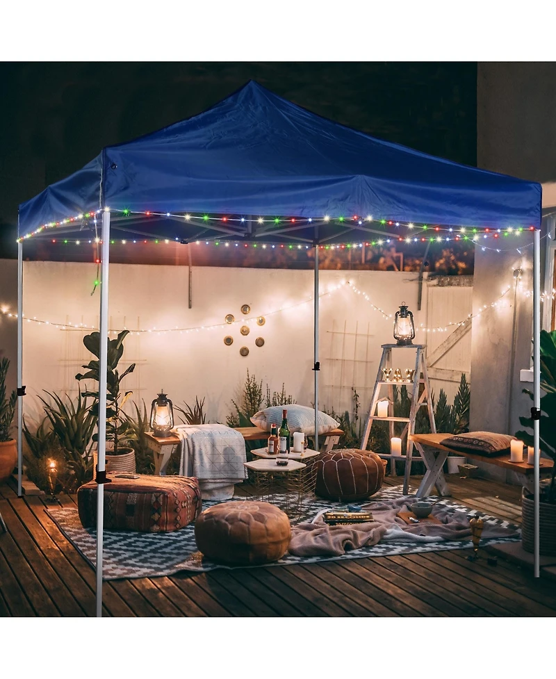 Yescom 40Ft Solar 120LED Canopy String Light 8 Mode Rgb Party Outdoor Garden Patio Umbrella Decor with Clip, Multicolor