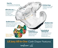Kanga Care Baby Boys Lil Joey Newborn All One Aio Cloth Diaper (2pk)
