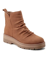 Earth Women's Yonder Waterproof Ruched Lug Sole Booties