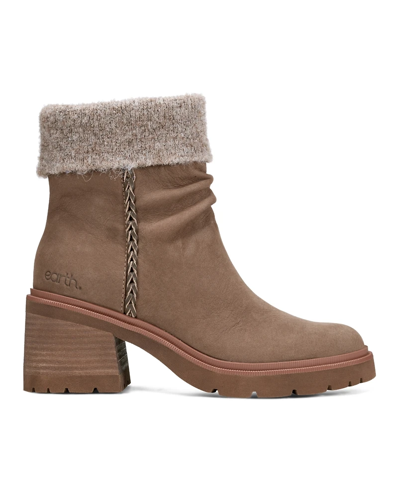 Earth Women's Gresa Cozy Waterproof Block Heel Booties