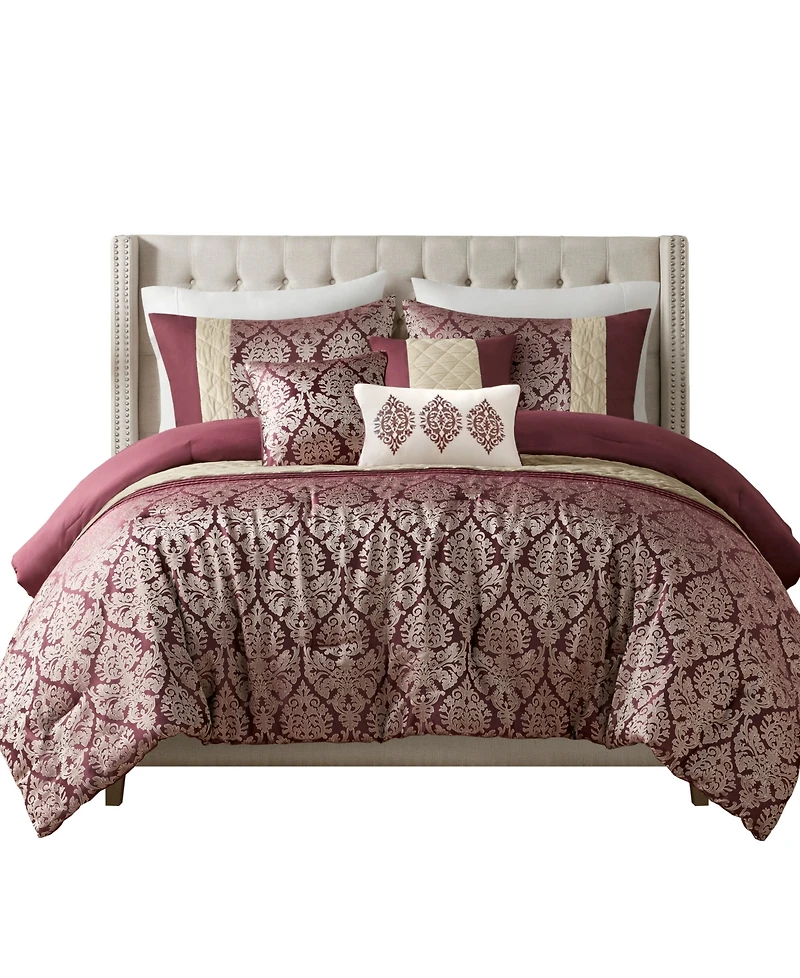 Madison Park Lily Jacquard 6-Pc. Comforter Set, King/California King