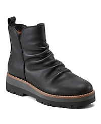 Earth Women's Yonder Waterproof Ruched Lug Sole Booties