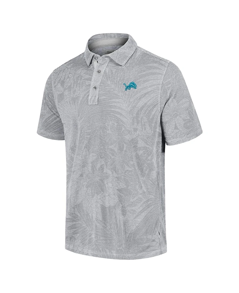 Tommy Bahama Men's Gray Detroit Lions Big Tall Santiago Paradise Polo