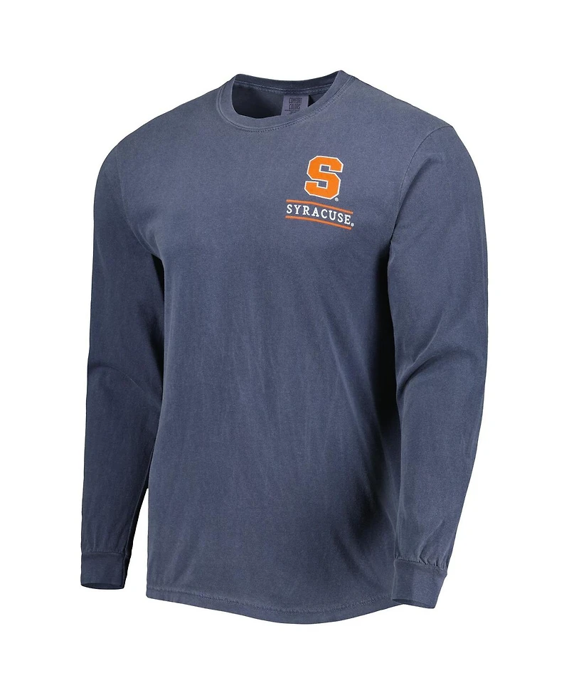 Image One Men's Navy Syracuse Orange Circle Campus Scene Long Sleeve T-Shirt