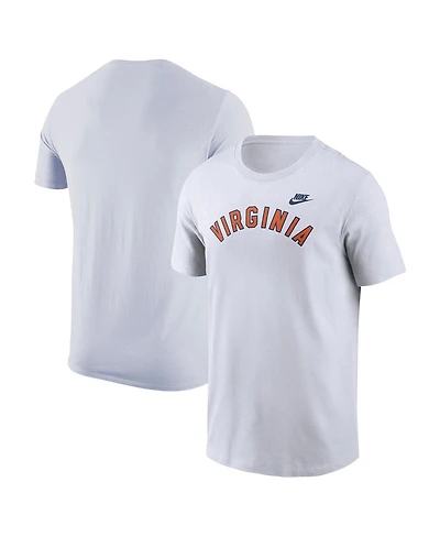 Nike Men's White Virginia Cavaliers Vintage Arch Block Wordmark Core T-Shirt