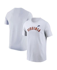 Nike Men's White Virginia Cavaliers Vintage Arch Block Wordmark Core T-Shirt