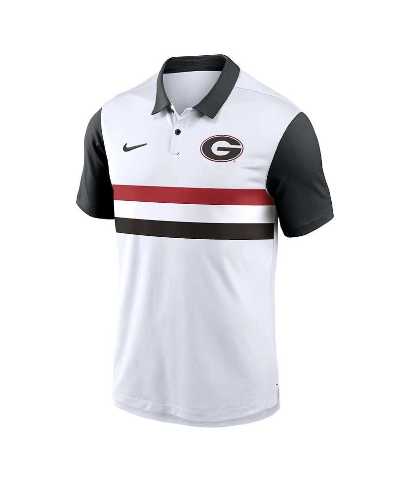 Nike Men's White Georgia Bulldogs Primetime Campus Vapor Performance Polo