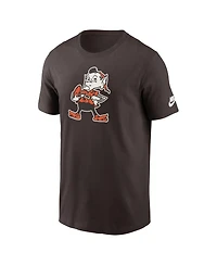 Nike Men's Brown Cleveland Browns Rewind Logo Essential T-Shirt