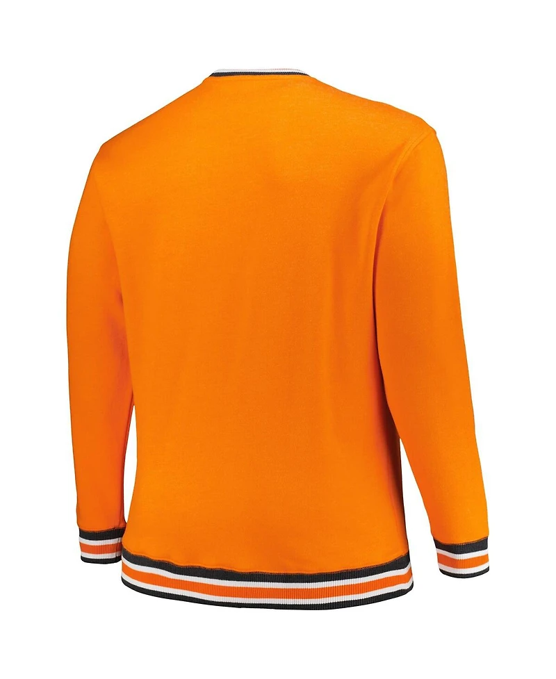 New Era Men's Orange Cincinnati Bengals Big Tall Pullover Sweatshirt