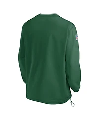 Nike Men's Kelly Green New York Jets Throwback Logo Long-Sleeve V-Neck Wind shirt