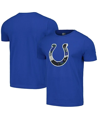 New Era Men's Royal Indianapolis Colts Camo Logo T-Shirt
