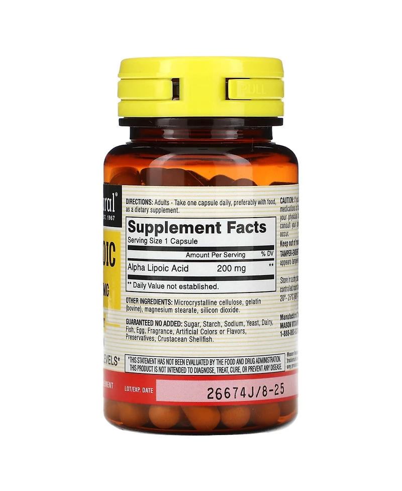 Mason Natural Alpha-Lipoic Acid 200 mg