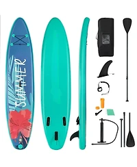10 Feet Inflatable Stand Up Paddle Board with Backpack Leash Aluminum Paddle-l