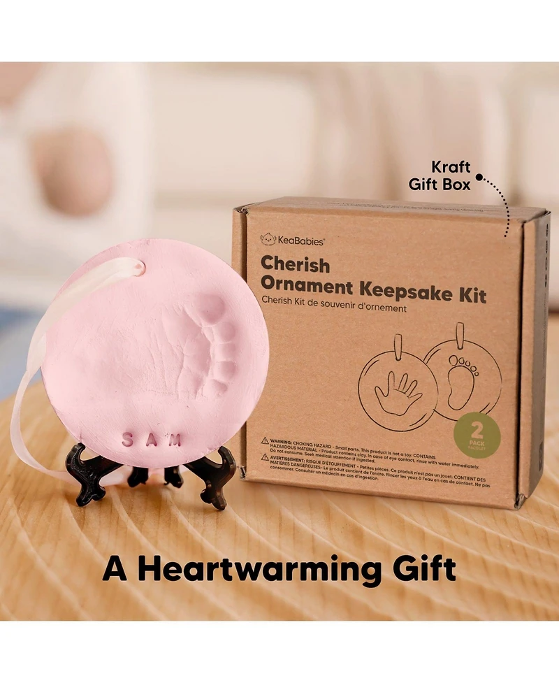 KeaBabies Cherish Baby Hand and Footprint Kit, Dog Paw Print Handprint Ornament Kit for Newborn, Babies, Boys, Girls