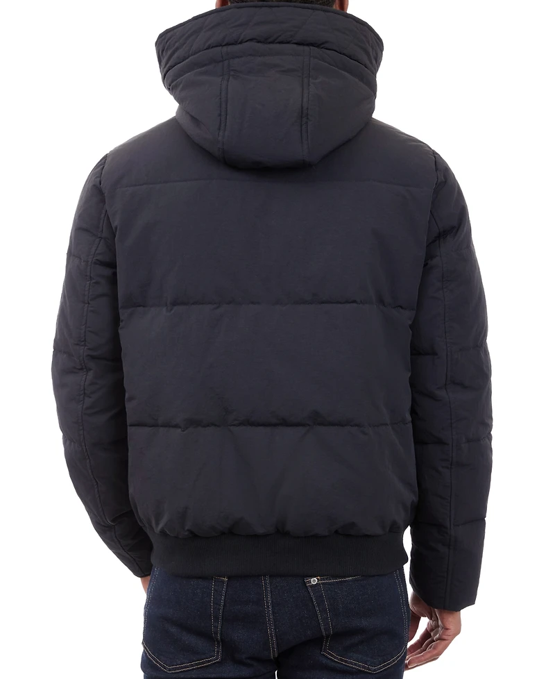 Michael Kors Men's Crinkle Nylon Heavy Short Snorkel Coat