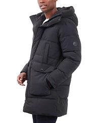 Michael Kors Men's Heavyweight Hooded Long Puffer Coat