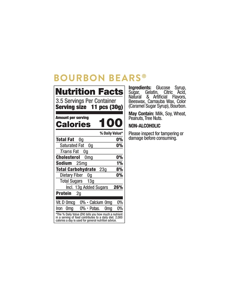 Sugarfina Bourbon Bears Candy, 3 Piece