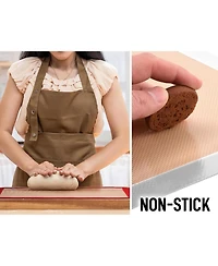 Zulay Kitchen (2 Pack) Silicone Baking Mat Sheet Set - Reusable Baking Mat Nonstick