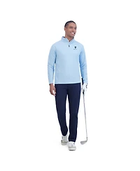 Ben Sherman Men's Solid Pique Quarter Zip Sweatshirt