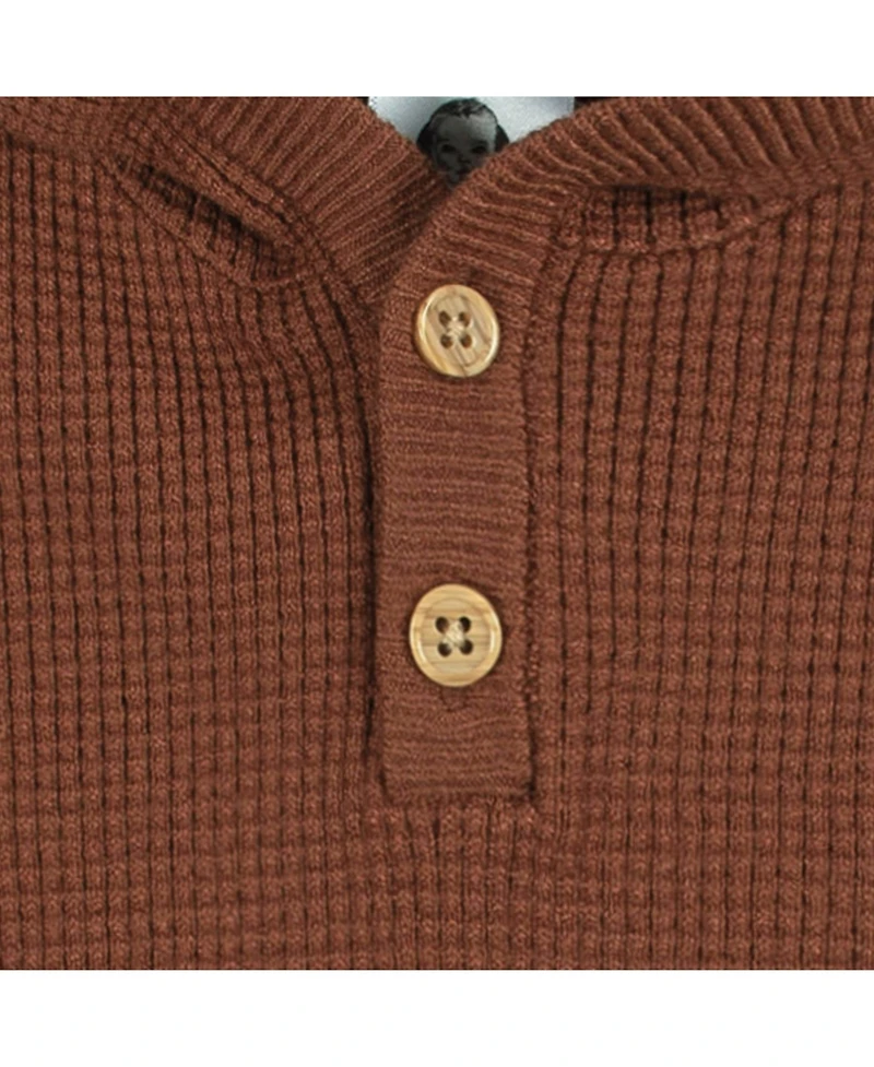 Gerber Toddler Boys Hooded Sweater Top and Pant Knit Set