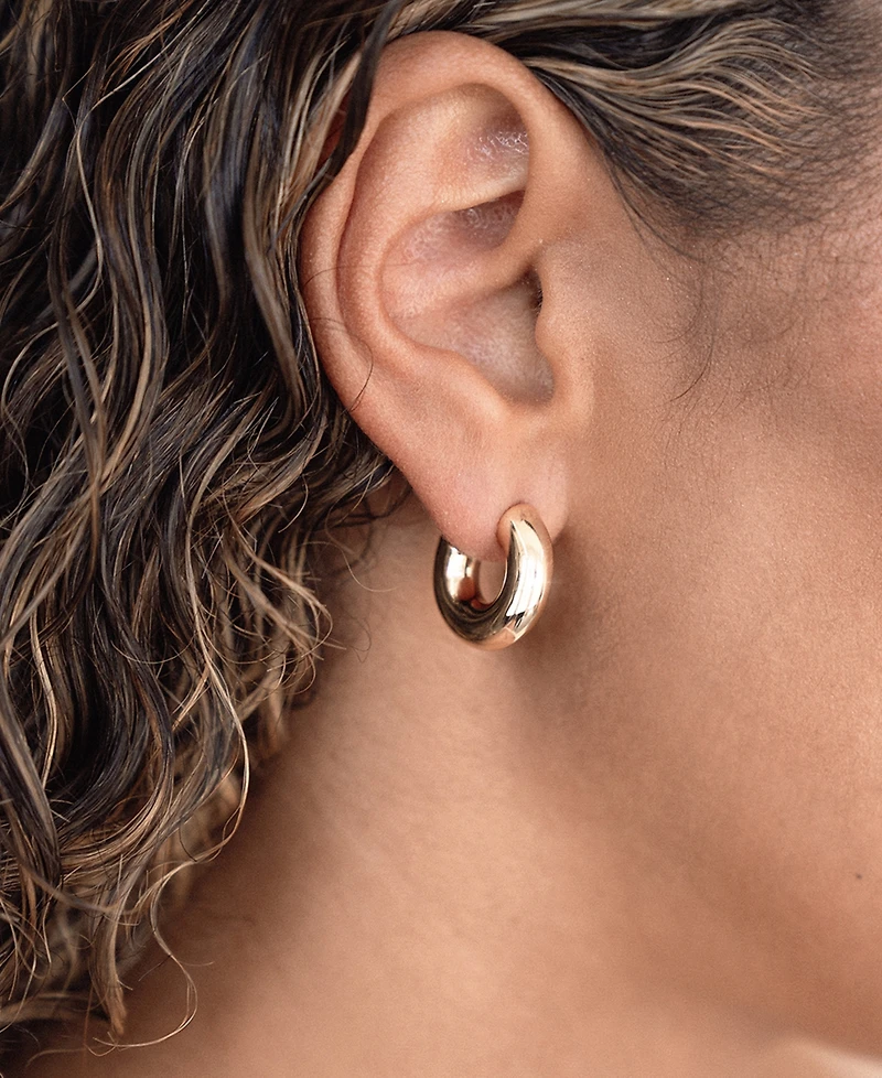 Ettika Mini Thick Classic Hoop Earrings