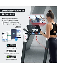 2.25 Hp Electric Motorized Folding Running Treadmill Machine with Led Display-White