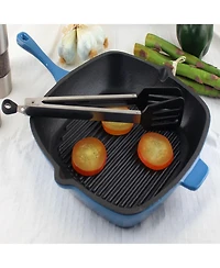 BergHOFF Neo 2pc Cast Iron 11" Grill Pan with Slotted Steak Press