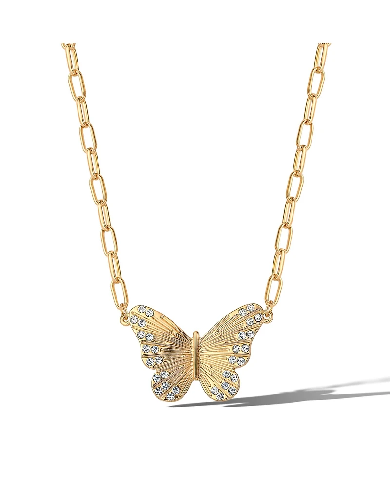 Jessica Simpson Butterfly and Heart Layered Necklace