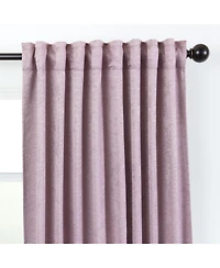 Chanasya Premium 2-Panel Classy Embossed Leaf Textured Curtains - Back Tab