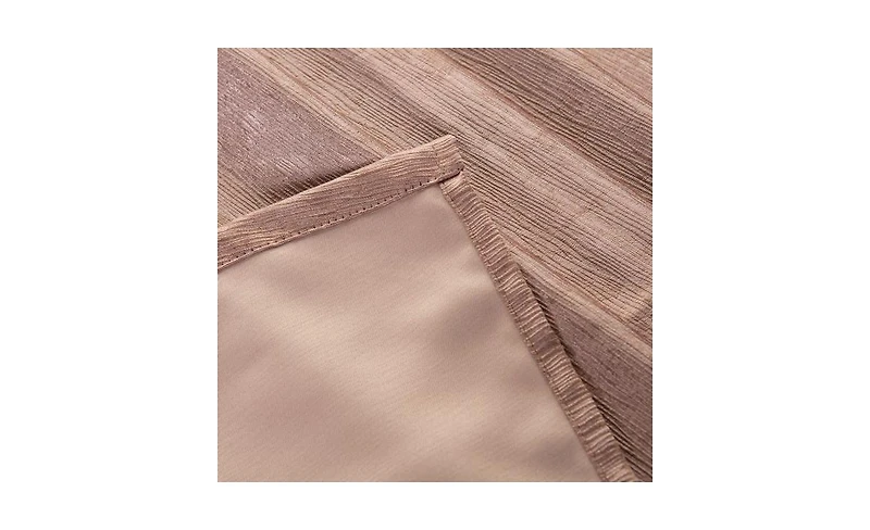 Chanasya Premium 2-Panel Embossed Leaf Textured Curtains - Back Tab, Ring Tab for Windows Living Room Bedroom