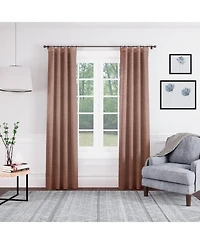 Chanasya Premium 2-Panel Classy Embossed Leaf Textured Curtains - Back Tab