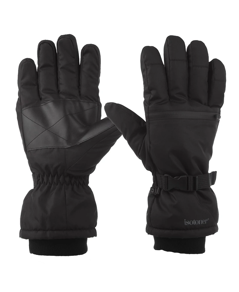 Isotoner Signature Men's Waterproof Extended Cuff and Touchscreen Ski Gloves
