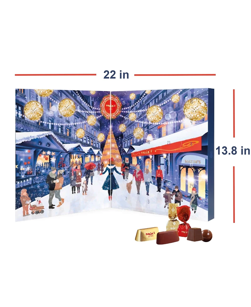 Maxim's De Paris Holiday Chocolate Advent Calendar, 7.2oz