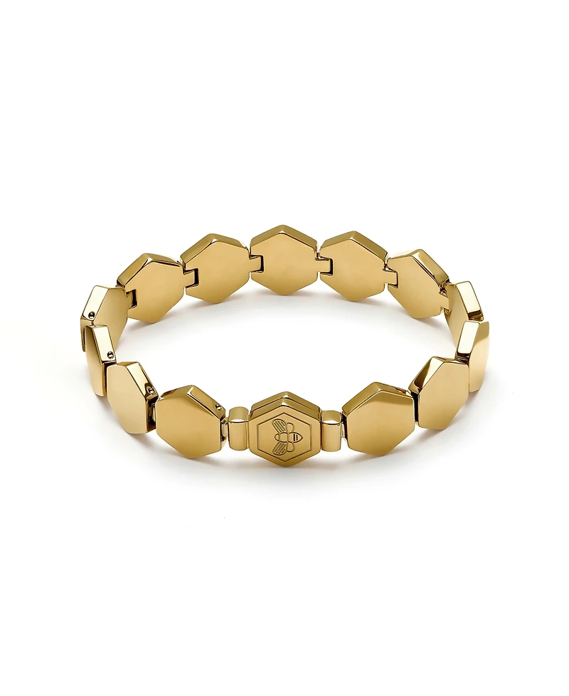 Olivia Burton Women's Honeycomb Gold-Plated Cuff Bracelet