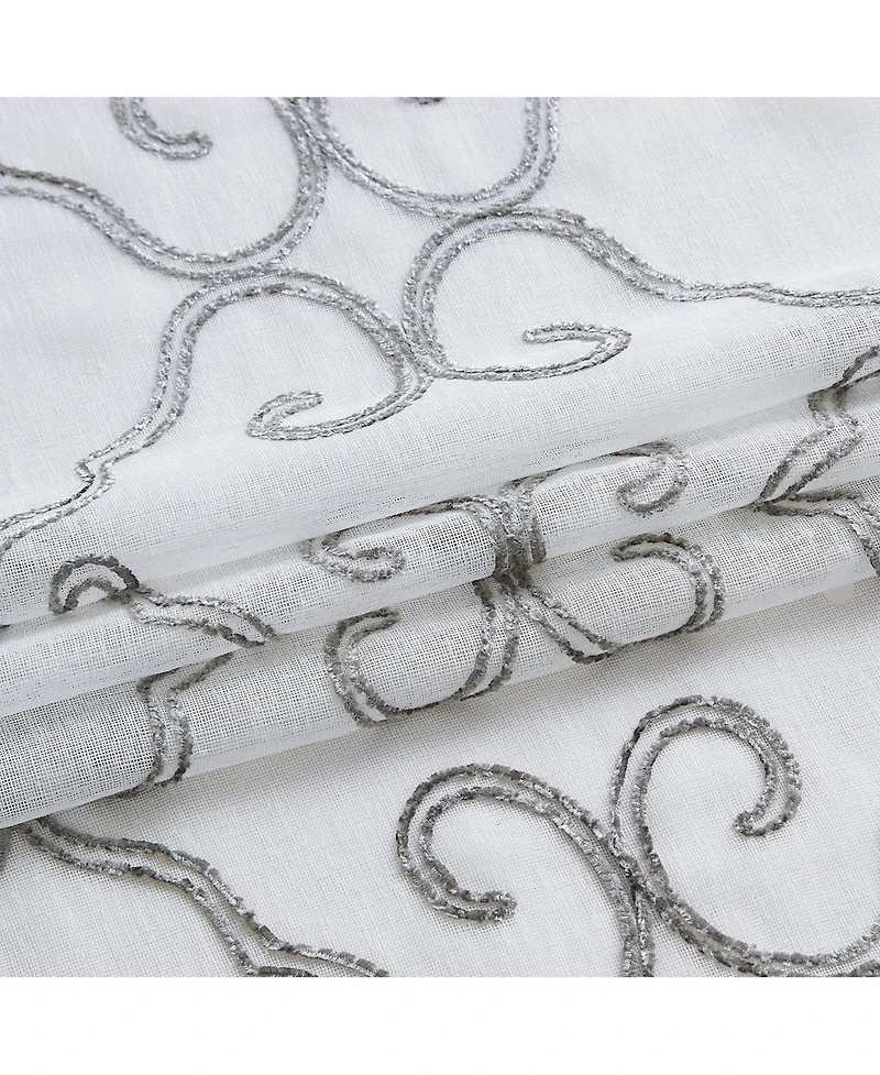 Dainty Home Lea Linen Look 76" W x 96" L Grommet Window Panel Set