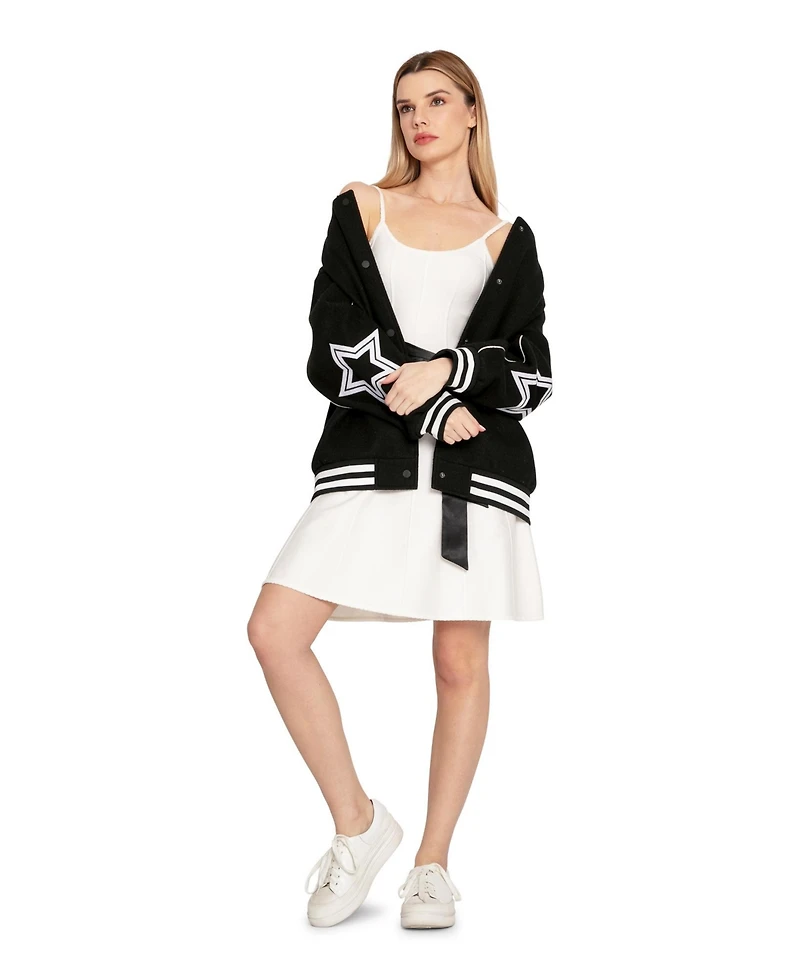 Belle & Bloom Women's Hold Me Close Letterman Bomber