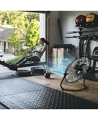 Sugift 20 Inch Box Portable Floor Fan with 3 Speed Settings and Knob Control