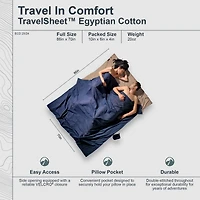 Cocoon - Premium - TravelSheet - Egyptian Cotton - Double