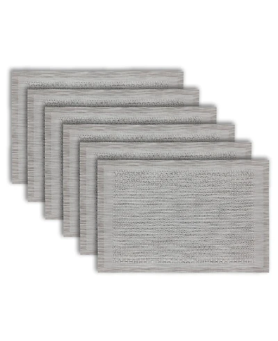 Dainty Home Geneva Texteline Outdoor Dining Set Textured Design Reversible 12" x 18" Rectangular Placemats Set of 6