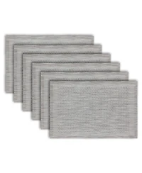 Dainty Home Geneva Texteline Outdoor Dining Set Textured Design Reversible 12" x 18" Rectangular Placemats Set of 6