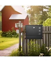 Large Wall Mount Steel Mail Box Lockable Letterbox w/ Door & 2 Keys Home Security Outdoor