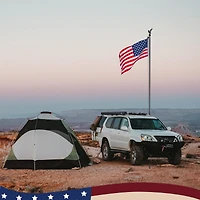 Yescom Bravery 20Ft Eagle Topper Sectional Flag Pole Kit Aluminum Outside Inground