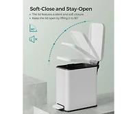 Slickblue Small Gallon Trash Bin with Lid Compact and Convenient for Home or Office Use