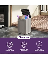 Sersper 48 Gallon Outdoor Patio Deck Storage Box Floor Decor